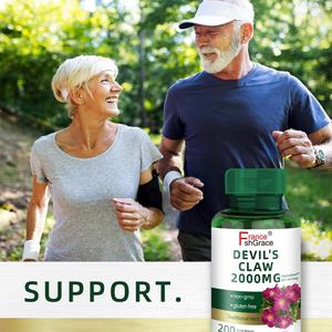 Suplemento Herbal de Alta Calidad de Garra de Diablo, 2000 mg, 200 Cápsulas, Apoya la Salud Inmunológica para Adultos - Product Image 2