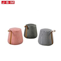 Offre Spéciale Meubles vintage en velours Poufs ronds et carrés en tissu Pouf Chaise Tabourets Poufs Ensemble