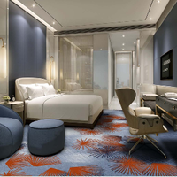Moquette Axminster de Luxe Personnalisée de Haute Qualité pour Hôtels 5 Étoiles, Idéale pour Chambres d'Hôtes, Halls et Salles de Prière, Résistante aux Taches (PET)