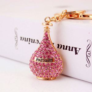 Creative Diamond Inlaid Perfume Bottle <b>Key</b> Chain Bag Pendant Metal <b>Accessories</b> Lips love Ballet Girl Handbag Exquisite <b>Key</b> <b>Ring</b> - Product Image 6