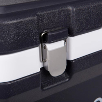 Glacière rigide noire isotherme grande capacité 60L pour boissons et bières, idéale pour la vente en gros