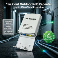 Extenseur de commutateur PoE extérieur 250m, étanche, 10/100Mbps, 3 ports, Plug & Play, empilable, répéteur Full-Duplex, caméra IP ANPA AP-102JF