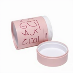 Boîte d'emballage en tube de papier de luxe écologique avec logo imprimé personnalisé pour cosmétique de parfum d'huile essentielle de poudre libre (couleur rose) - Product Image 5