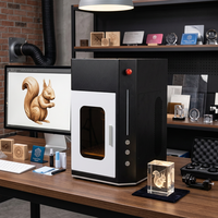 Nouvelle machine de gravure laser 3D compacte et portable, UV 355nm 5W, précision de 0,02 mm, table élévatrice électrique DXF, pour la maison et le bureau
