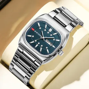 Envío <span class=keywords><strong>Gratis</strong></span> 2026 Nuevo Reloj de Pulsera para Hombre, Diseño Rectangular, Movimiento de Cuarzo Analógico, Serie de Buceo, Acero Inoxidable, Color Negro, V2551 - Product Image 1