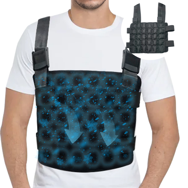 Summer Men and Women Cooling Vest for Motorcycle Riders Ice Vest Body Cooling Jackets With Adjustment Strap Ice Pack