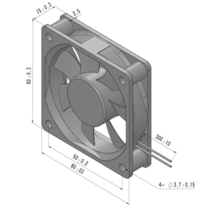60×60×1515mm ブラシレスDCファン 高速 長寿命 12V PWM FG RD機能 カスタマイズ可能 - Product Image 5