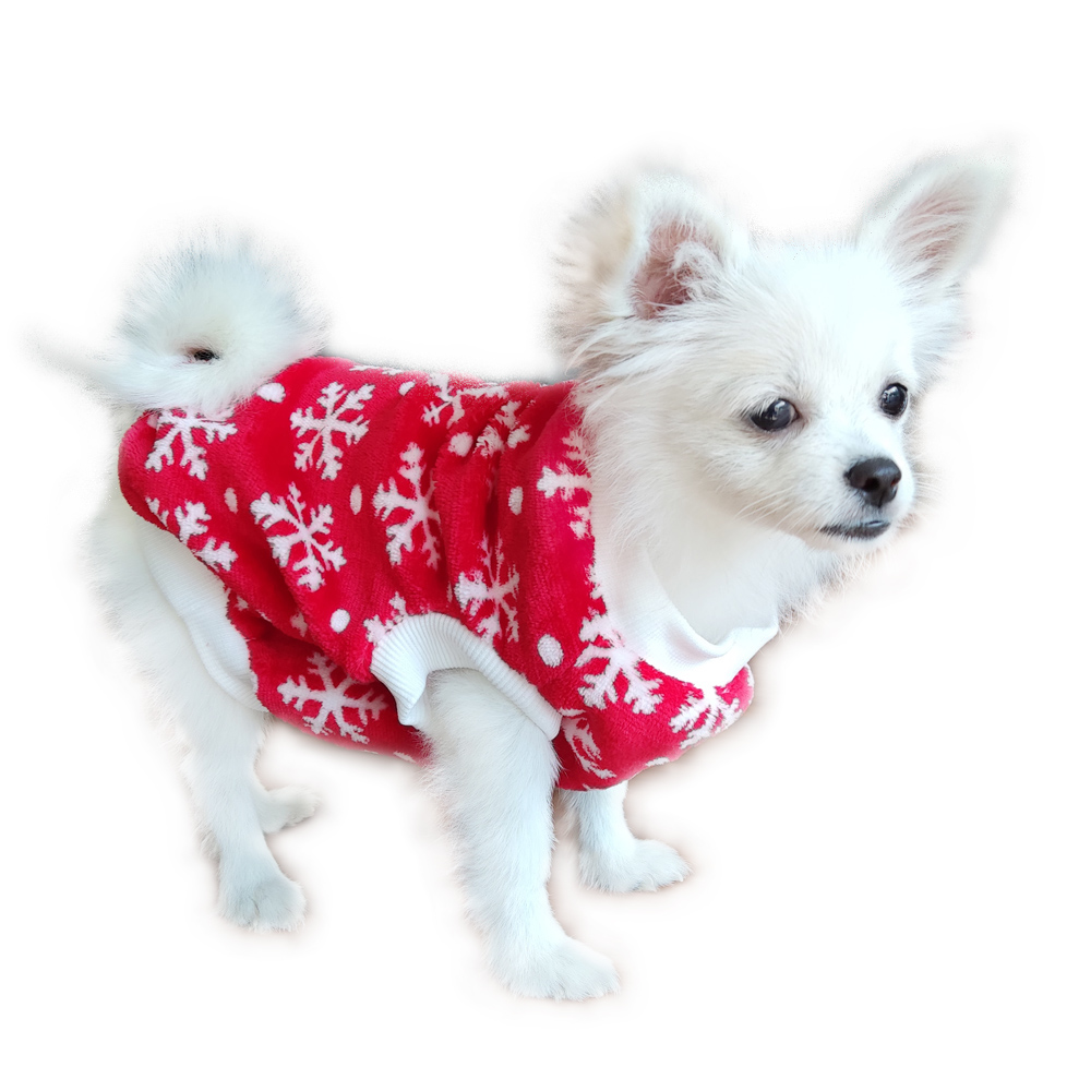 Custom White Red Plaid Polyester Fur Shell Fabric Durable D-ring Warm Autumn Winter Dog Coats Pet Clothes With Safety Buckle