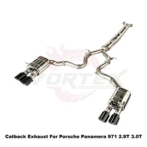Sistema de escape de acero inoxidable de alto flujo Vortex con válvula de vacío para Porsche Panamera 971 2.9T 3.0T - Product Image 3