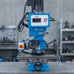 Machine de fraisage verticale rapide FERVI avec technologie CNC à haute vitesse et variateur de fréquence, rotation verticale à 90° et inclinaison à 45° - Product Image 2