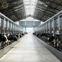 Establo Prefabricado de Diseño Moderno con Estructura de Acero Ligero para Ganado, Almacenamiento Agrícola y Cobertizos