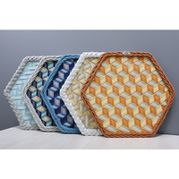 Vente en gros OEM : Corde plate colorée de 20 mm en oléfine, tressée à la main, personnalisable, pour chaise longue d'extérieur et mobilier de patio