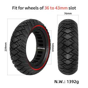 Pneu tout-terrain solide Ulip 10*3/255*80(80/65-6) avec cercle rouge pour scooters de 10 pouces 10×3 255×80 80/65-6 Pneus tout-terrain - Product Image 2