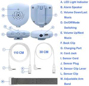 Mini inteligente alarma para mojar la cama de bebé y Audults enuresis Monitor saludable y de seguridad del bebé - Product Image 4