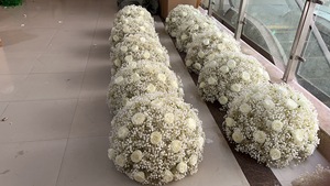 40-80cm nueva Bola de flores de aliento de bebé arreglo de escenario de boda mesa de flores artificiales sala de estar decoración de sala de exposición - Product Image 2