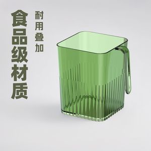 Boîte de rangement rectangulaire verte pour réfrigérateur avec poignée, organisateur de cuisine de qualité alimentaire pour légumes, fruits, œufs et boulettes - Product Image 5