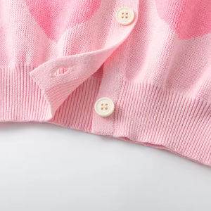 เสื้อคาร์ดิแกนเด็กผู้หญิง ผ้าขนสัตว์ สำหรับฤดูใบไม้ผลิและฤดูใบไม้ร่วง  แบบใหม่จากโรงงานผู้ผลิต  ลายแจ็คการ์ด  ผ้ามิงค์เนื้อนุ่ม  สำหรับเด็ก - Product Image 6