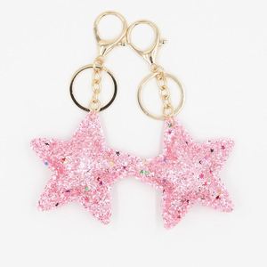 Porte-clés en cuir PU de luxe, étoile élégante, accessoires de décoration pour sac, breloques pour femmes, cadeaux en cuir en forme d'étoile - Product Image 1