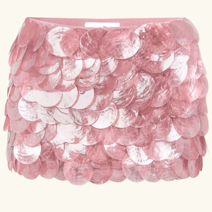 Minigonna <span class=keywords><strong>Sexy</strong></span> da Donna con Paillettes e Patchwork in Tinta Unita - Moda - Product Image 6