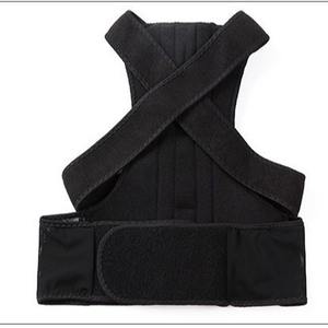 Corrector <span class=keywords><strong>de</strong></span> postura <span class=keywords><strong>de</strong></span> nailon <span class=keywords><strong>de</strong></span> neopreno <span class=keywords><strong>de</strong></span> seguridad deportiva, soporte <span class=keywords><strong>de</strong></span> hombro ajustable negro que evita el cinturón encorvado para gimnasio - Product Image 1