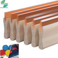 Espátula de Goma con Mango de Madera para Serigrafía