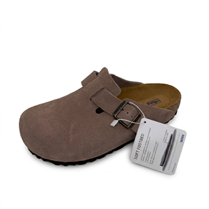 BIRKEN STOCK Boston – Mules unisexe style Boston en cuir véritable avec semelle en liège, boucle réglable, à enfiler – Vente flash – Direct usine ODM OEM - Product Image 1