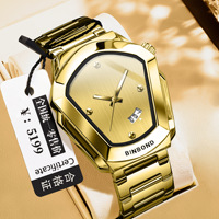 BINBOND 760 montre de mode pour homme Original Cyber Edge élégant bracelet en acier montre-bracelet étanche