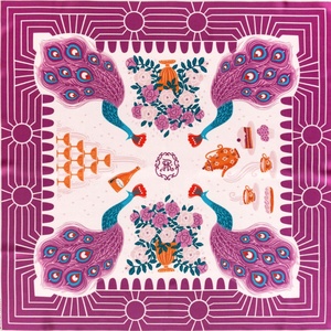 QIU Customizable Mahjong <b>Mats</b>, Chinese-style Phoenix and Flower square <b>Table</b> <b>Mats</b>, Waterproof and Non-slip Mahjong <b>Mats</b>. - Product Image 3