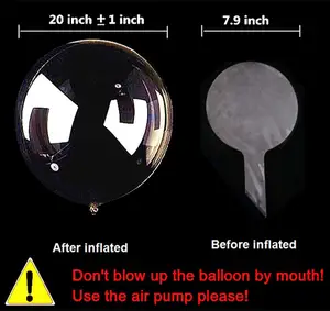 Hot Sale 20inch Wide Mouth Cartoon Led Transparent Bobo Balloon Bubble Light Up Balloons Set