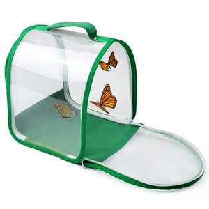 Outdoor Foldable Mesh Steel Wire Butterfly <strong>Bug</strong> Cage Zipper-Closure Plastic Tray Backyard Nature Exploration Insect <strong>Box</strong> - Product Image 2