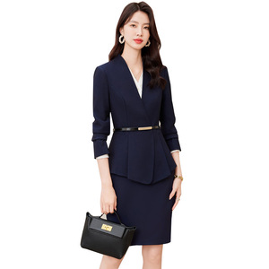 Women's Suit Set Elegant Three Quarter Sleeve Crepe Anti-Wrinkle Spring Office Wear - Product Image 5
