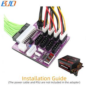 บอร์ดแปลงไฟคอมพิวเตอร์ PSU ATX 24 พิน ตัวเมีย เป็น 8 * IDE Molex 4 พิน และ <span class=keywords><strong>2</strong></span> * ATX 6 พิน มีสินค้าในสต็อก - Product Image 3
