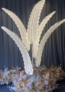 Iluminación Decorativa para Bodas, Luces de Camino con Hojas de Plátano, Decoración para el Área de Bienvenida, Accesorios para Bodas, Luces Decorativas con Plumas - Product Image 2