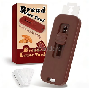 Couteau à trancher le pain français, 6 lames de rechange, fixation magnétique pour réfrigérateur, lame à baguette - Product Image 5