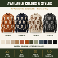 Pull en tricot intarsia personnalisé pour hommes, en gros, uni, chaud, anti-boulochage, séchage rapide, fournisseur OEM d'usine, hiver