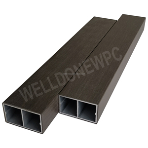 Revêtement mural <span class=keywords><strong>Cloison</strong></span> d'immeuble <span class=keywords><strong>de</strong></span> bureaux Tube en bois composite aluminium Matériaux <span class=keywords><strong>de</strong></span> revêtement mural extérieur Tube en aluminium WPC - Product Image 3