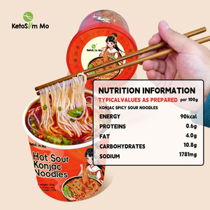 저칼로리 저지방 매콤한 신맛 즉석 라면 대용량 컵 라면 곤약 시라타키 누들 - Product Image 5