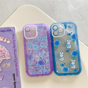 Bellissima custodia in Silicone per fiori in stile INS con custodia per fotocamera cover per telefono trasparente per iPhone X XR 11 12 13 Pro Max - Product Image 2