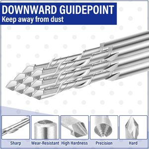 2026-Customized 3/16 in Pilot Guide Point Drywall Tools Cutout Cutting Zip Bits for Cutting Drywall and Gypsum Board - Product Image 4