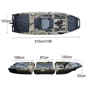 Nouveau Kayak de Pêche Modulaire 3 Pièces en PE 2026, 1 Place, Large et Stable avec Pédalier et Accessoires - Product Image 5