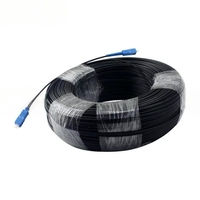 Câble de branchement extérieur FTTH de qualité opérateur SC-SC pré-terminé, cordon de brassage fibre optique monomode 1 fibre 3 fils en acier