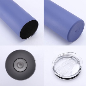 Wholesale <b>Bulk</b> Custom Logo Straight Insulated <b>Stainless</b> <b>Steel</b> <b>20Oz</b> Skinny <b>Tumbler</b> with Straw and Lid Eco-Friendly Outdoor Travel - Product Image 6