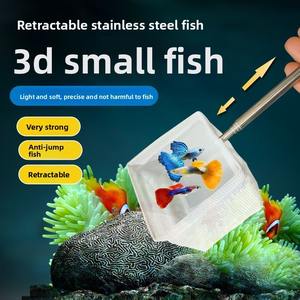 Huisdierenproducten Schaalbaar 3d <span class=keywords><strong>Aquarium</strong></span> Kleine Vis Garnalennet Vierkant Roestvrijstalen Mini <span class=keywords><strong>Aquarium</strong></span> Netreiniging Gereedschap Accessoires - Product Image 3