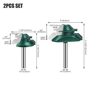 Chuyên nghiệp 45 độ <span class=keywords><strong>Router</strong></span> bit tenon phay Cutter chế biến gỗ công cụ cho các công cụ gỗ - Product Image 4