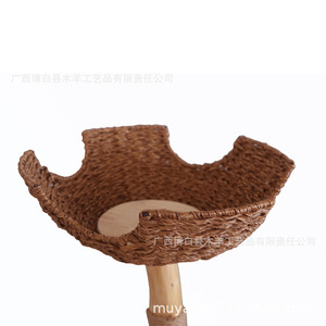 Solid Wood <b>Cat</b> <b>Tree</b> 2 Levels Durable <b>Scratching</b> <b>Post</b> <b>Cat</b> Bed Multi Layer Climbing Frame - Product Image 2