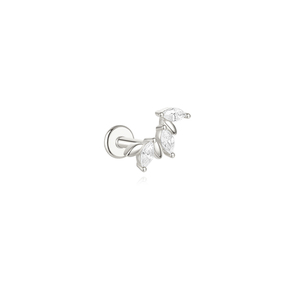 Nuevos Pendientes de Plata 925 con Borla en Forma de Trébol y Flor para Uso Diario - Product Image 1