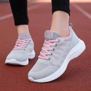 Chaussures de sport décontractées en maille respirante pour femmes, vente en gros, faible MOQ, baskets de course légères antidérapantes en EVA à lacets, multi-styles - Product Image 2