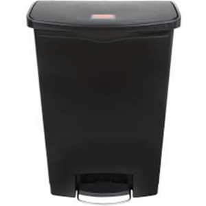 Cestino per rifiuti con pedale frontale 90 L in plastica nera - Product Image 2