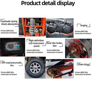 JUNCHI ATV-628 Venta Directa de Fábrica, Cuatro Ruedas, Zinc Galvanizado, Aluminio, Capacidad de Carga de 200 kg, Motor OEM de 200 cc, Todoterreno - Product Image 2
