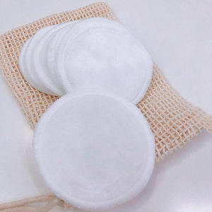 Démaquillant réutilisable bouffée tampons de <span class=keywords><strong>coton</strong></span> lavables serviette nettoyante pour le visage disques de maquillage sac rond fibre de bambou accepter OEM 5000 pièces - Product Image 6